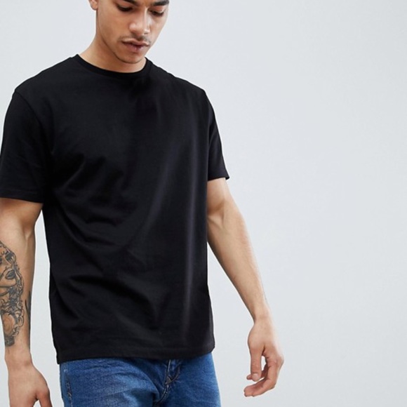 asos black t shirt mens